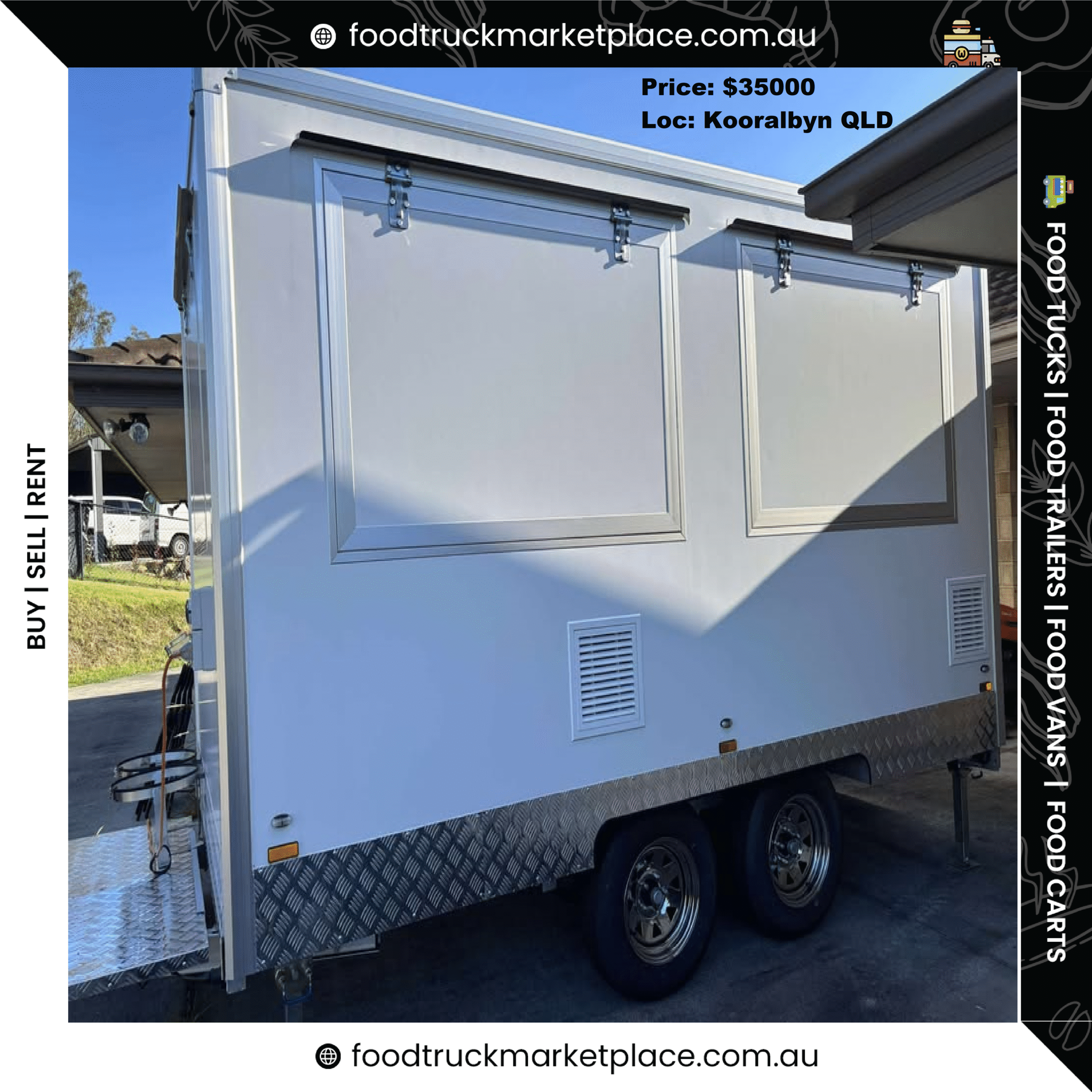 2025 Brand New 4’ Food Trailer