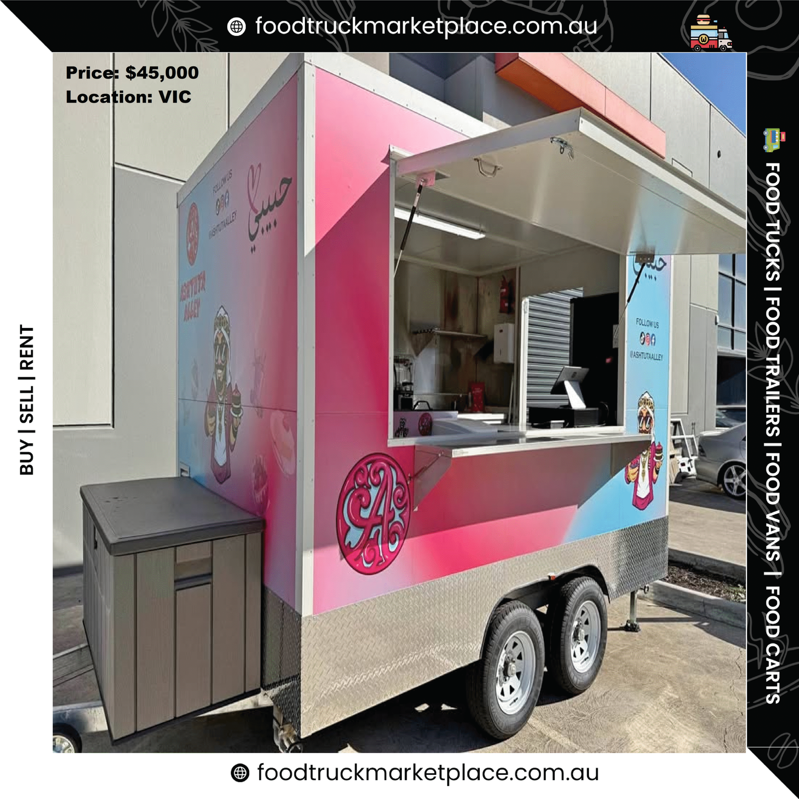 FOR SALE: Fully Equipped Acai & Smoothie Bar Food Trailer