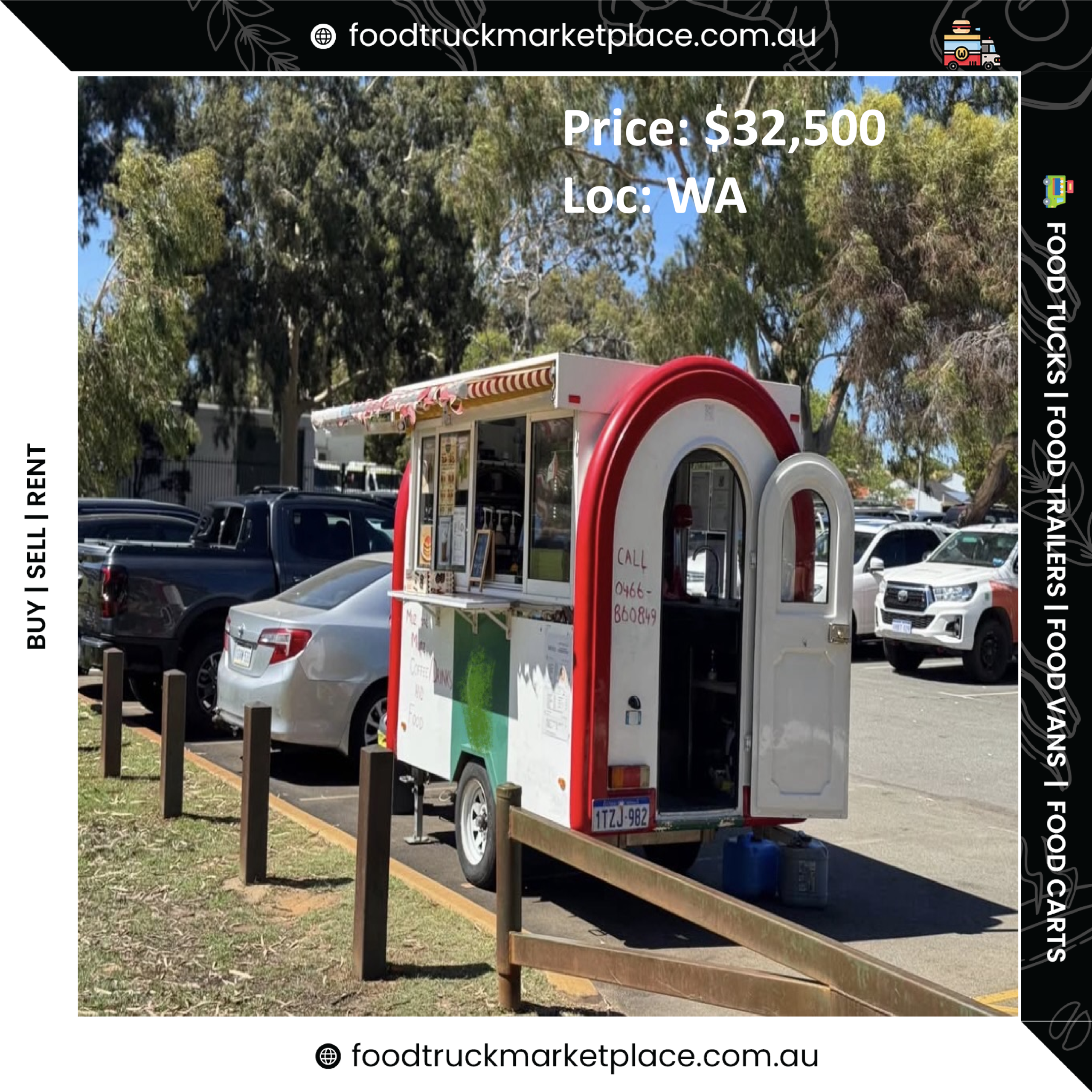 1TZJ982 Coffee Trailer (Council Approved till 31 July 2026)